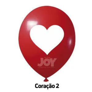 balão joy 9`` Coração 2 (25 uni)