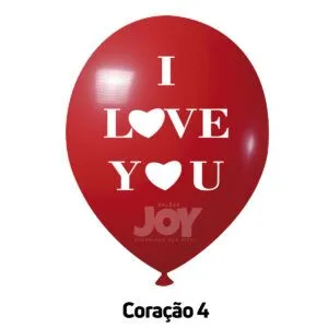 balão joy 9`` Coração 4 (25 uni)