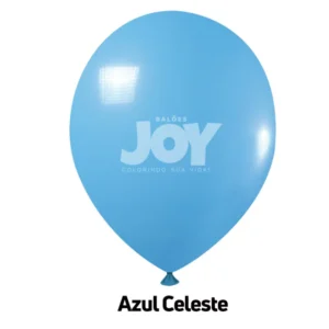 balão joy 16`` azul celeste liso (12 uni)