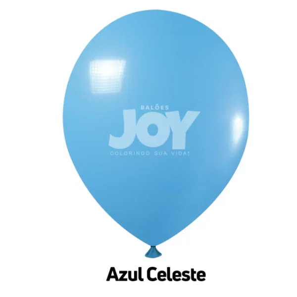 balão joy 16`` azul celeste liso (12 uni)