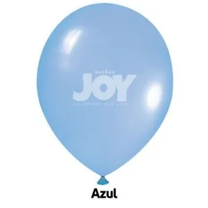 balão joy 9`` azul claro metalizado  (25 uni)