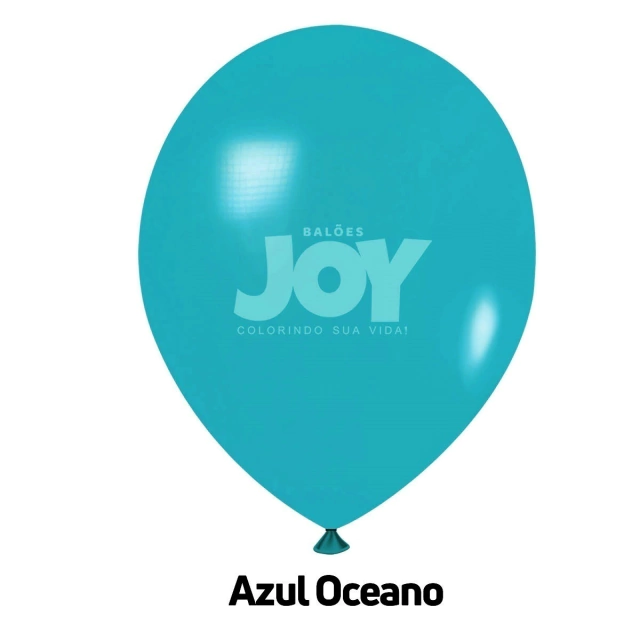 balão joy 8`` azul oceano liso (50 uni)