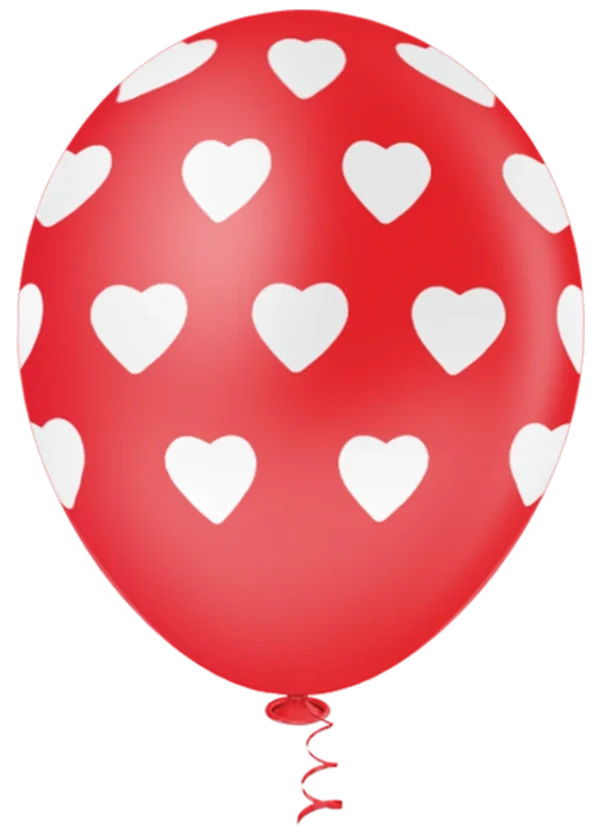 Balão Corações Big Vermelho 10`` Pic Pic (25 uni)