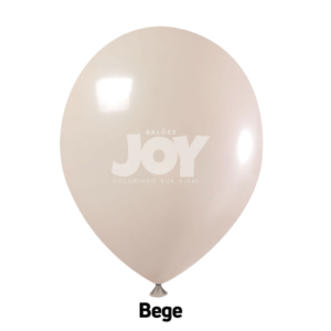 balão joy 14`` bege liso (12 uni)