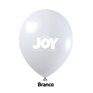 balão joy 5`` branco liso (50 uni)