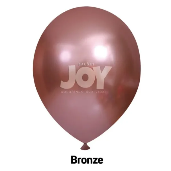 balão joy 14`` bronze cromado (12 uni)