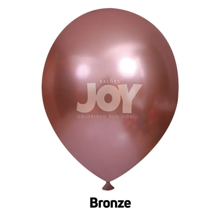 balão joy 14`` bronze cromado (12 uni)