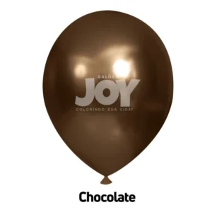 balão joy 14`` chocolate cromado (12 uni)