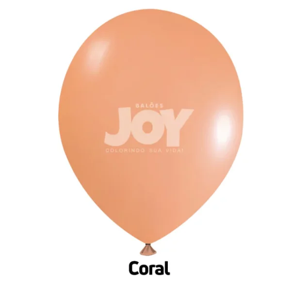 balão joy 9`` coral liso (50 uni)