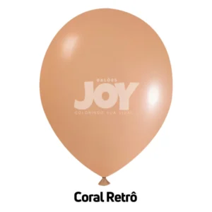 balão joy 5`` coral candy retrô (50 uni)