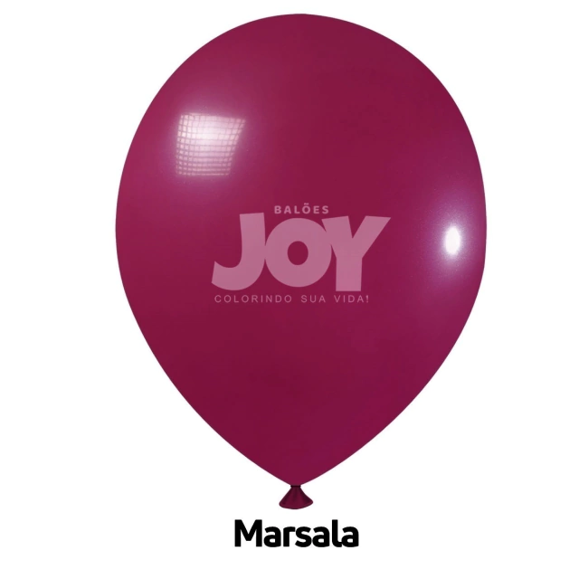 balão joy 14`` marsala liso (12 uni)