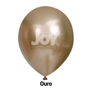 balão joy 16`` ouro cromado (12 uni)