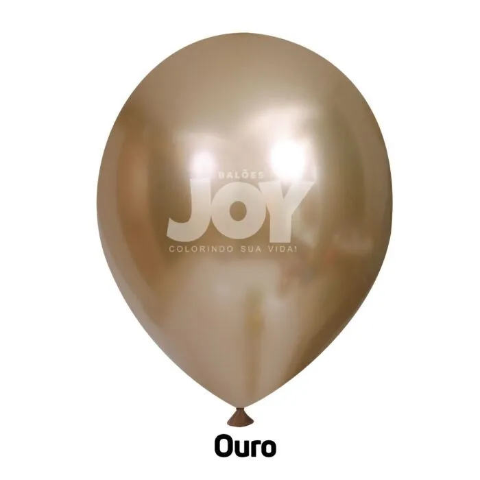 balão joy 16`` ouro cromado (12 uni)