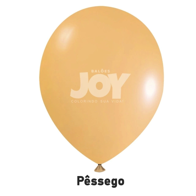 balão joy 8`` pêssego liso (50 uni)