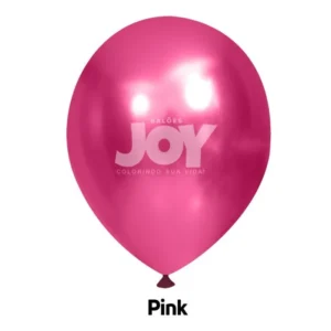 balão joy 16`` pink cromado (12 uni)