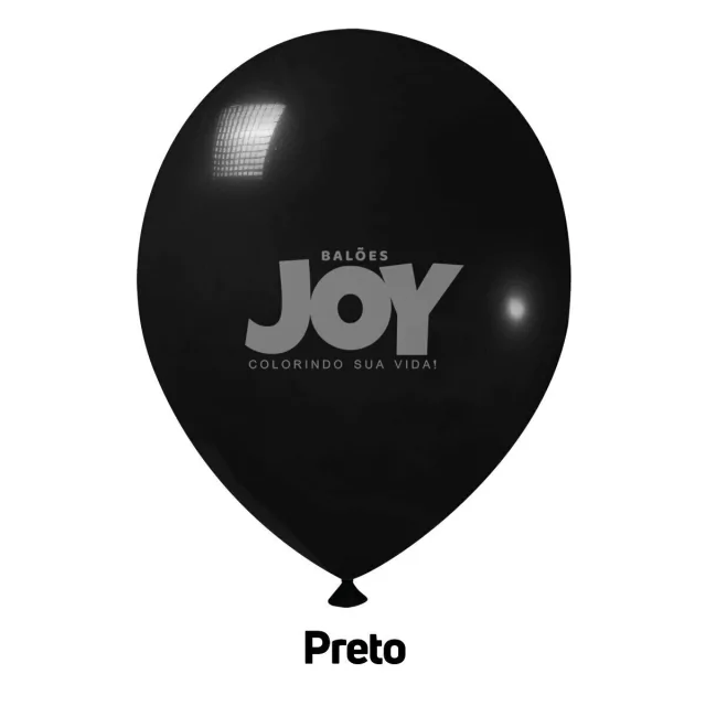 balão joy 5`` preto liso (50 uni)