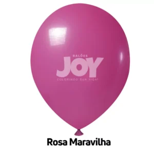 balão joy 9`` rosa maravilha liso (50 uni)