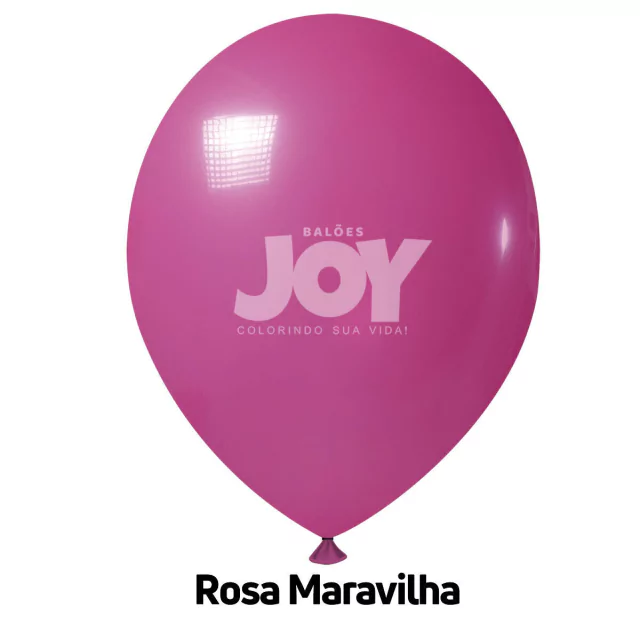 balão joy 9`` rosa maravilha liso (50 uni)