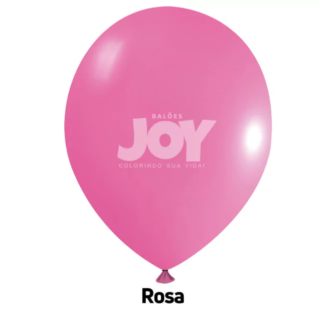 balão joy 14`` rosa liso (12 uni)