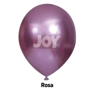balão joy 14`` rosa cromado (12 uni)