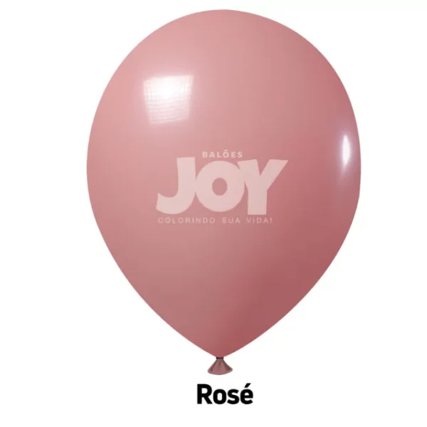 balão joy 9`` rosé liso (50 uni)