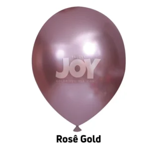 balão joy 14`` rosé gold cromado (12 uni)