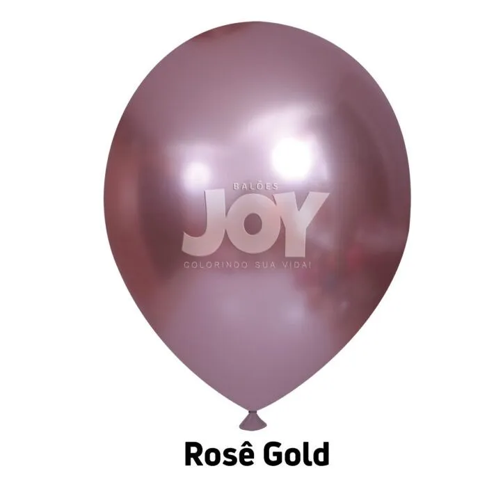 balão joy 14`` rosé gold cromado (12 uni)