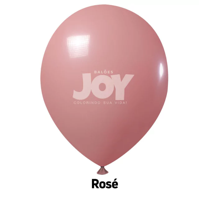 balão joy 9`` rosé liso (50 uni)
