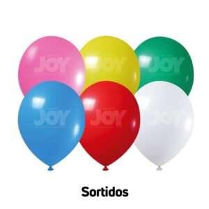 balão joy 5`` sortido liso (50 uni)