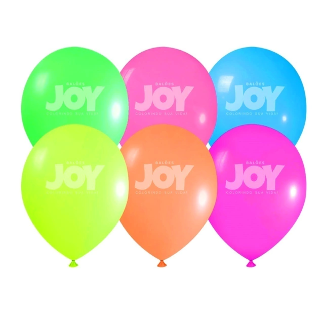 balão joy 5`` sortido neon (50 uni)