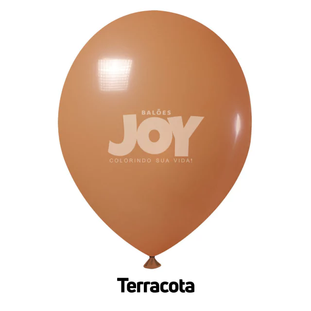 balão joy 14`` terracota liso (12 uni)