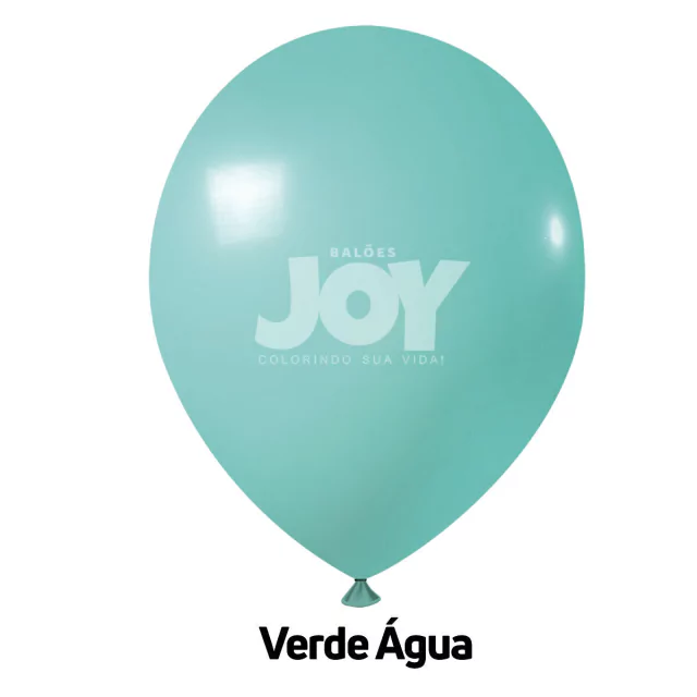 balão joy 9`` verde água liso (50 uni)