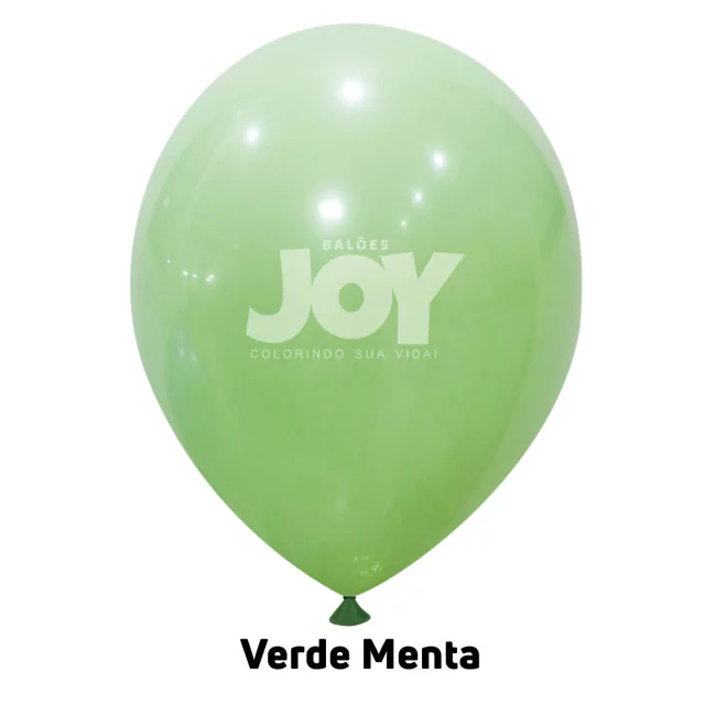 balão joy 9`` verde menta liso (50 uni)