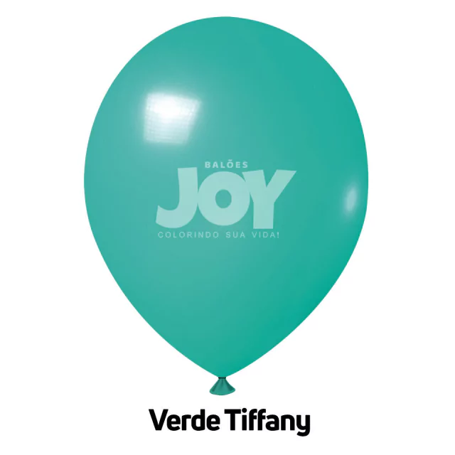 balão joy 9`` verde tiffany liso (50 uni)