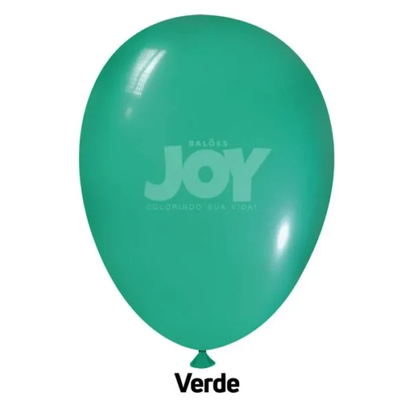 balão joy 6,5`` verde liso (50 uni)