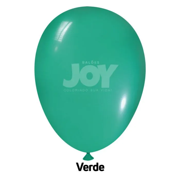 balão joy 6,5`` verde liso (50 uni)